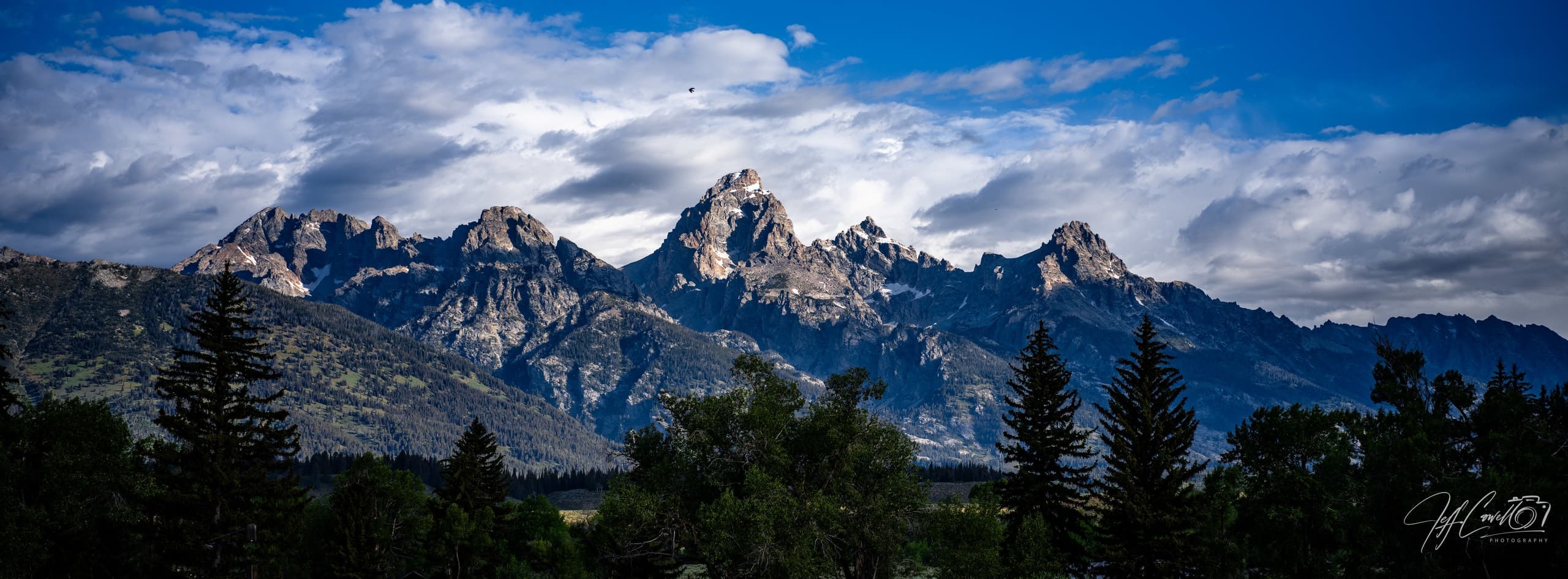 The Grand Teton range across open country