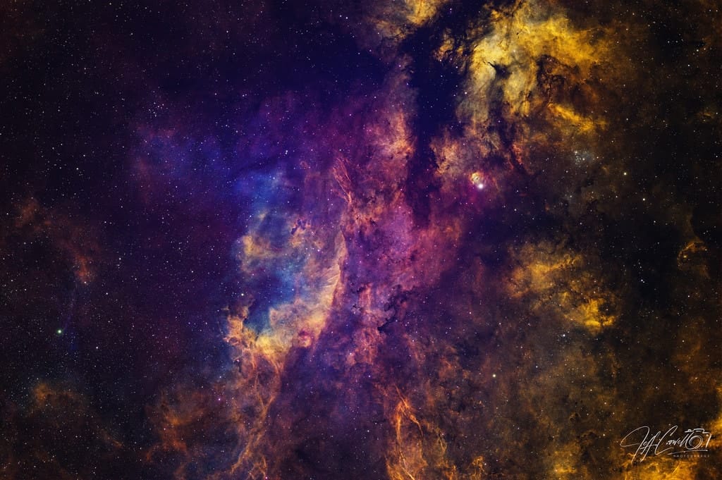 Nebula and stars in Cygnus
