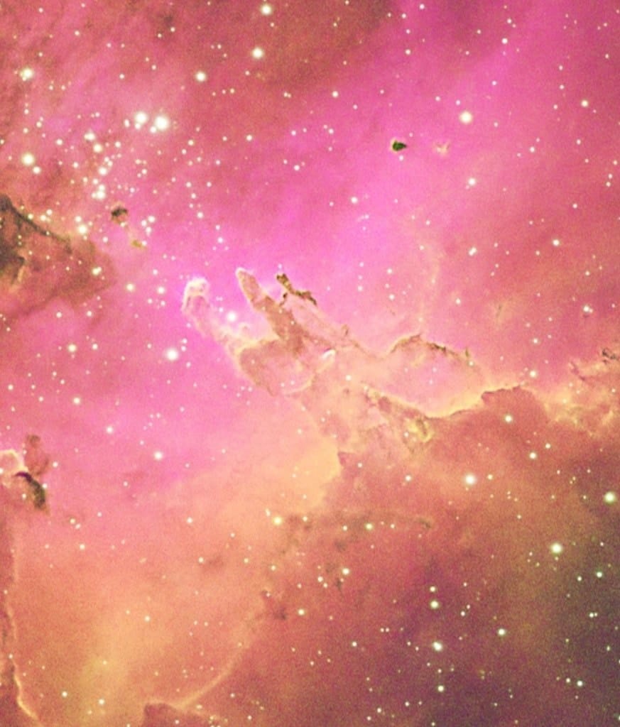 The Pillars of Creation rising in a star-forming cloud
