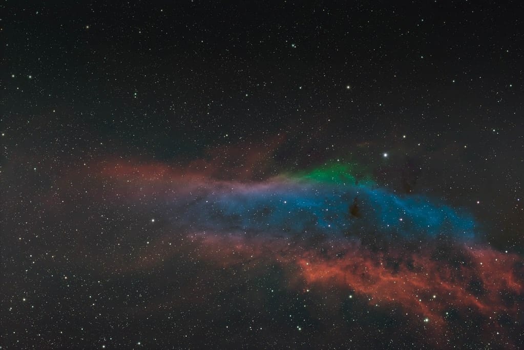 The California Nebula stretched across the sky