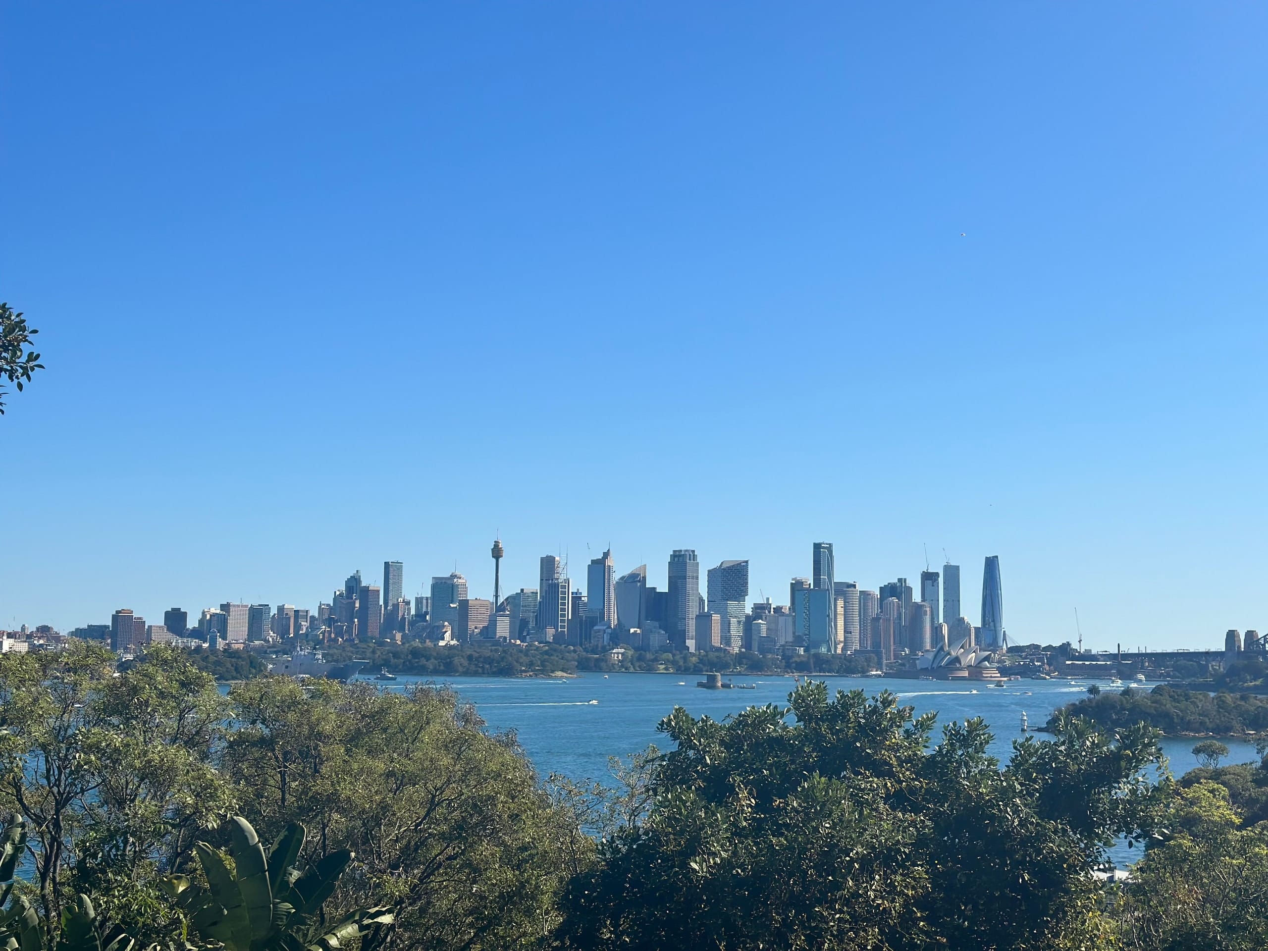 The city across the harbour, Opera House at the edge