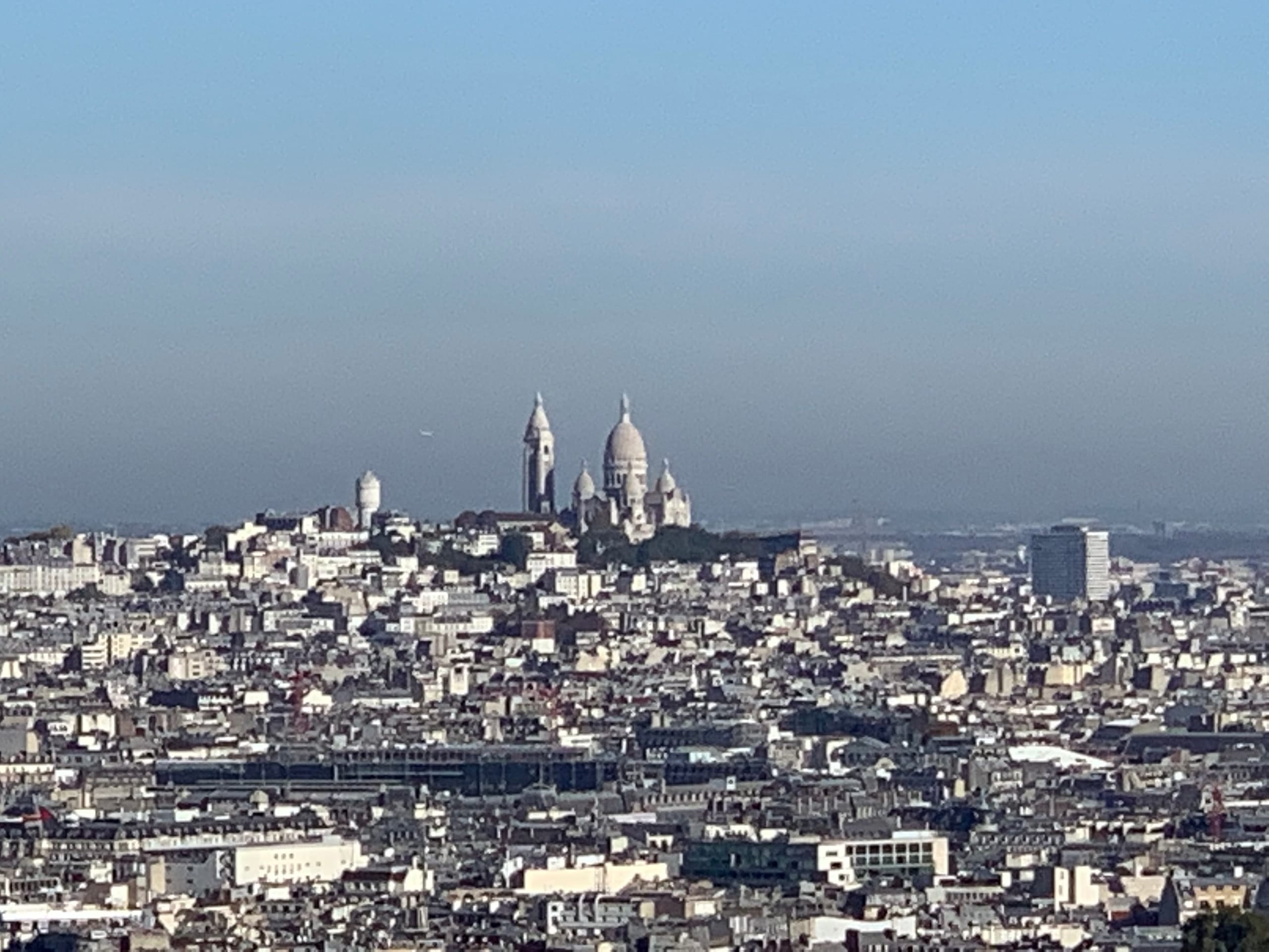 Sacré-Cœur on Montmartre above the roofs of Paris