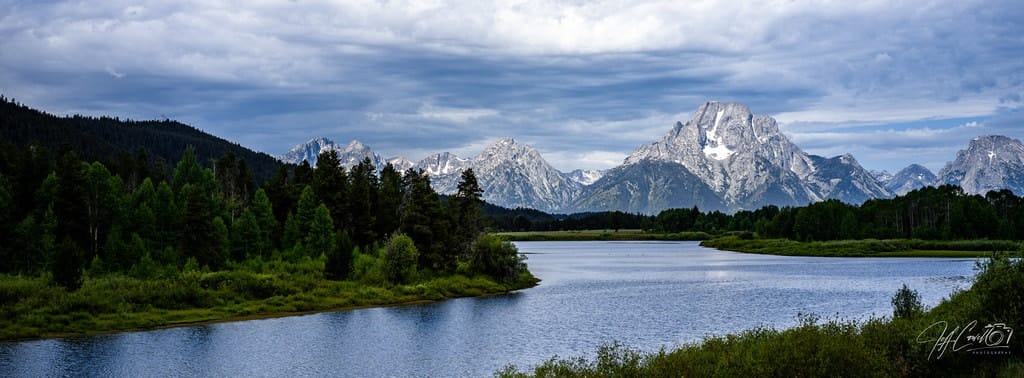 The Grand Teton rising over open country
