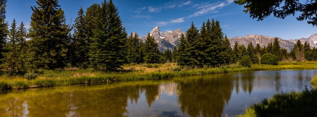 Peaks and valley light in Grand Teton National Park