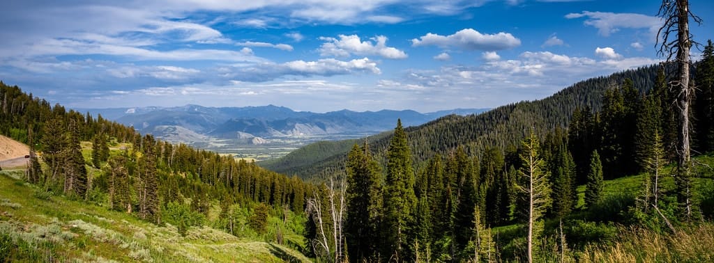 A long view toward the Teton range